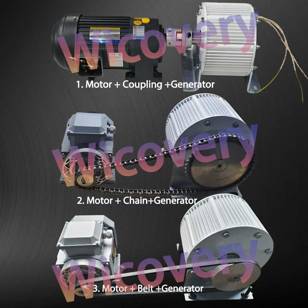 20KW 30KW 40KW 220V 240V Low RPM 380V Three Phase Electric Motor Permanent Magnet Generator Alternator With Reducer Complete Set