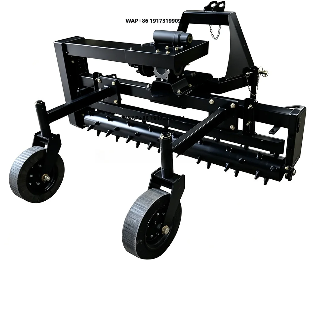 Tractor PTO Rake Power Rake Soil Conditioner 3 Point Hitch Attachment Landscape Grading Seedbed Prep
