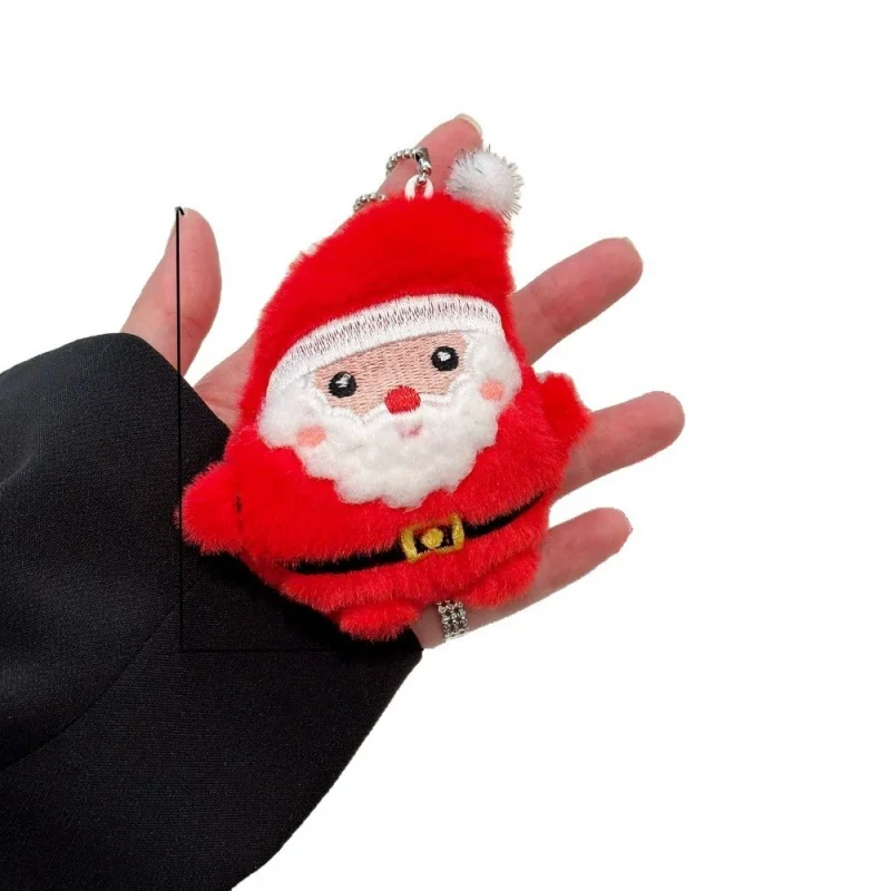 

Cartoon Plush Santa Claus and Elk Christmas Tree Keychain Kawaii Backpack Pendant Christmas New Year Gift Decoration Accessories
