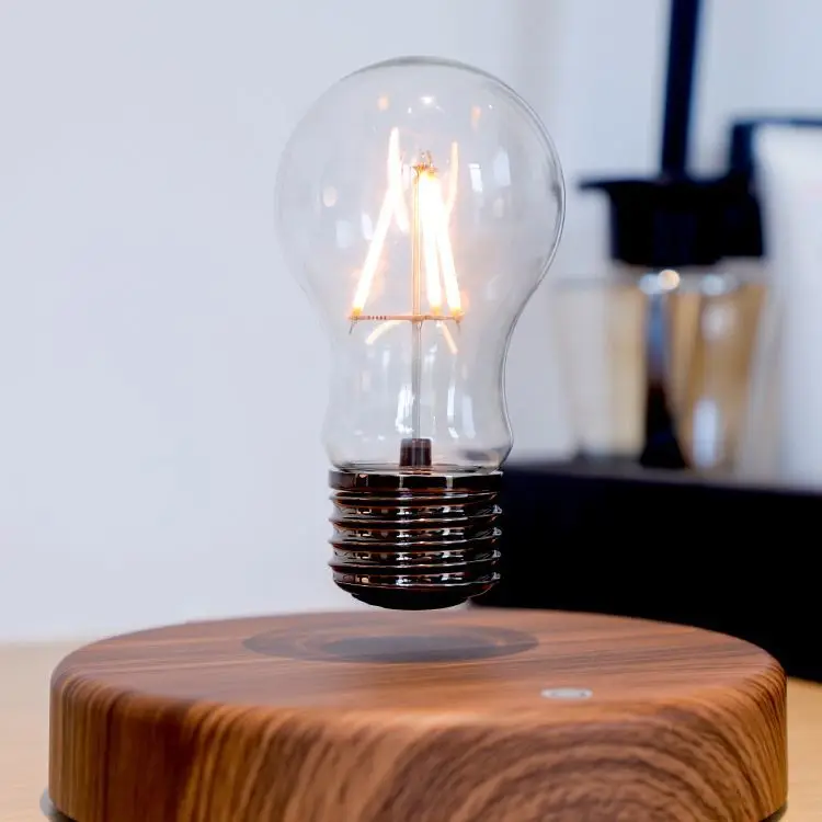 

Magnetic Levitation LED Suspension Lamp Atmosphere Rotation Study Night Light Retro Living Room Ornaments