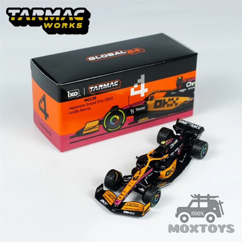 Tarmac Works 1:64 MCL36 Japanese Grand Prix 2022 #4 L.Norris Diecast Model Car