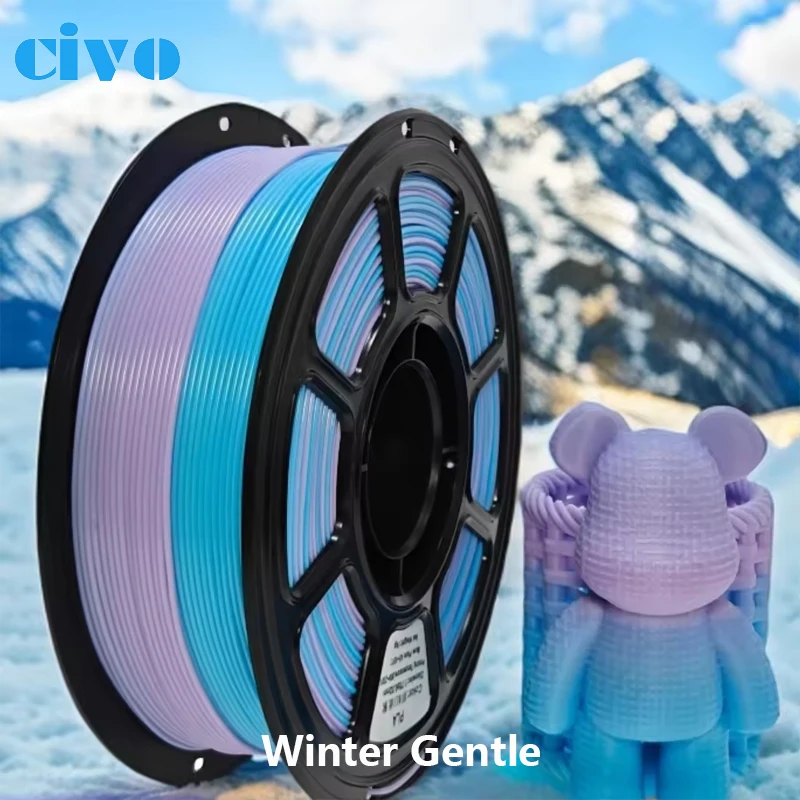 

Wholesale High Quality Semi-Transparent Rainbow Color PETG 3D Printing Filament 1.75mm 1kg Applicable to 99% of FDM Printer