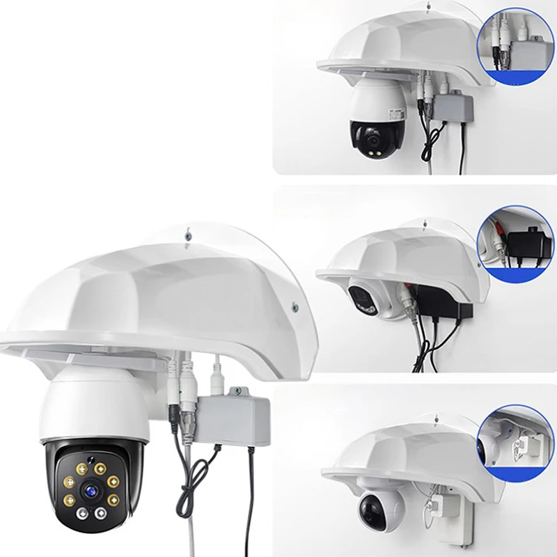 Caixa de proteção para câmera dome de parede, monitor universal, intempéries para casa interior e exterior, proteção contra chuva e sol