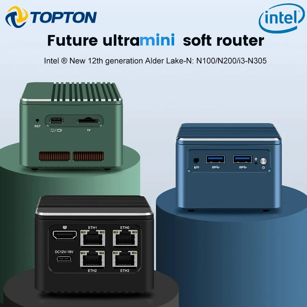 

Topton Super 12th Gen Mini Soft Router M1 Alder Lake i3 N305 N100 4x Intel 2.5G LAN Firewall Mini PC Type-C Proxmox pfSense ESXi