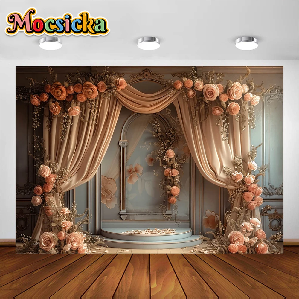 Astratta retrò fotografia sfondo fiori giardino stanza decorazione del partito forniture famiglia bambino ritratto sfondo puntelli da Studio