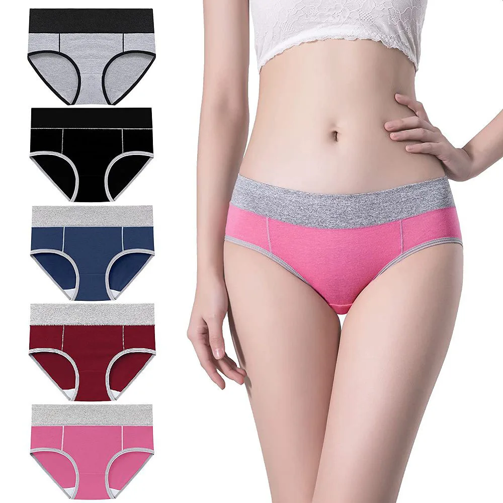 5 pçs/set calcinha de algodão combinando com cores das mulheres cuecas respiráveis sem costura lingerie macia meninas moda cuecas calcinhas