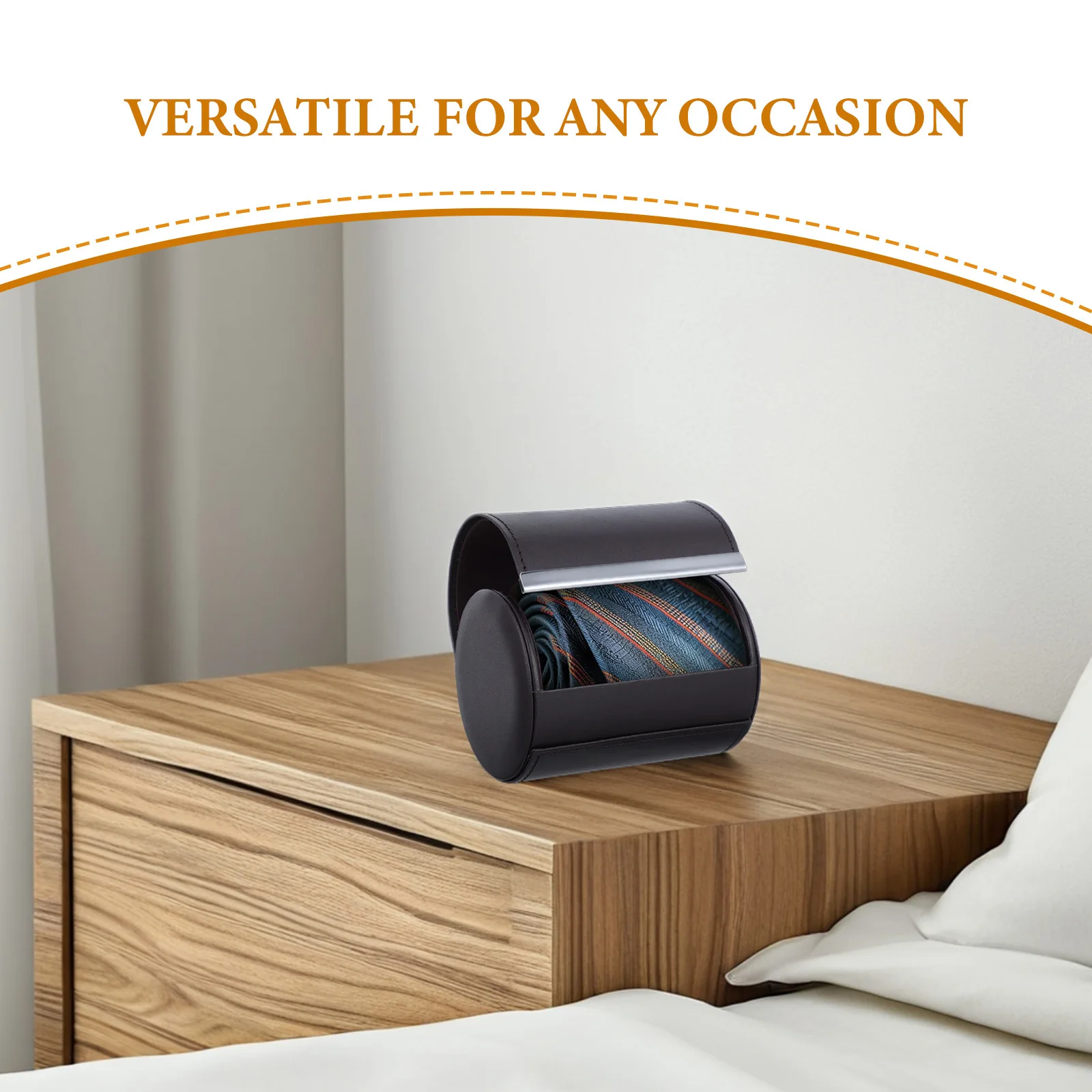 ربطة عنق مستديرة حقيبة سفر لربطة العنق اسطوانة حقيبة سفر لربطة العنق ربطة القوس فيونكة تخزين منظم مضاد للتجاعيد