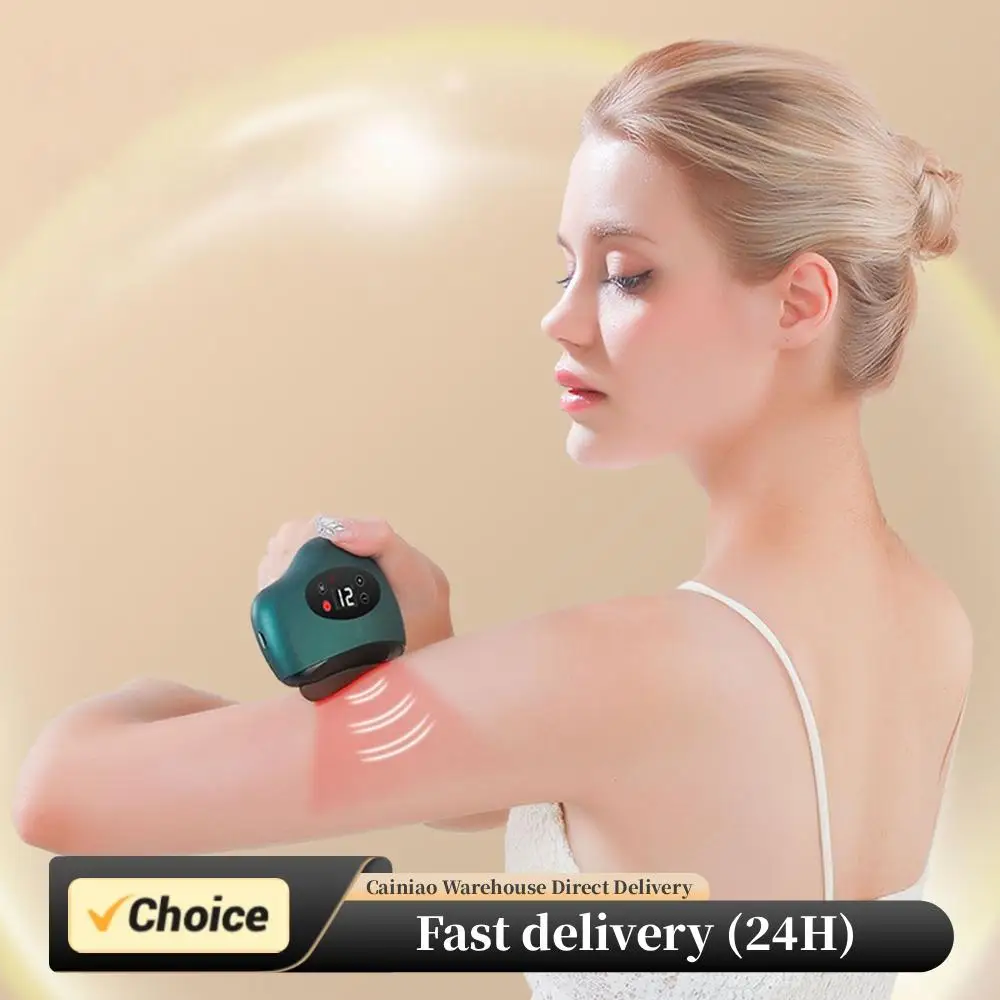 

Электрический скребковый инструмент 3в1, вибрационный массажер для спины, зарядка через USB, инструмент для скребка мышц с подогревом для шеи, лица, лифтинга кожи