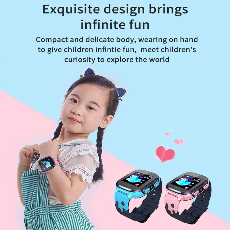 Smart Watch per bambini Ragazzi Ragazze LBS Chiama Telefono Orologi Telecamera HD SOS Chat vocale Bambini Smartwatch Sim Card