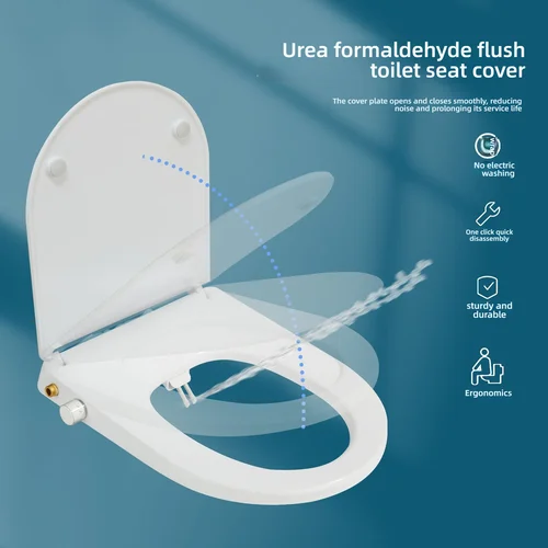 Imagen 2 del producto Bidé para inodoro, limpiador corporal para zurdos, bidé ultrafino, fácil instalación, sin necesidad de pulverizador eléctrico, limpiador para inodoros