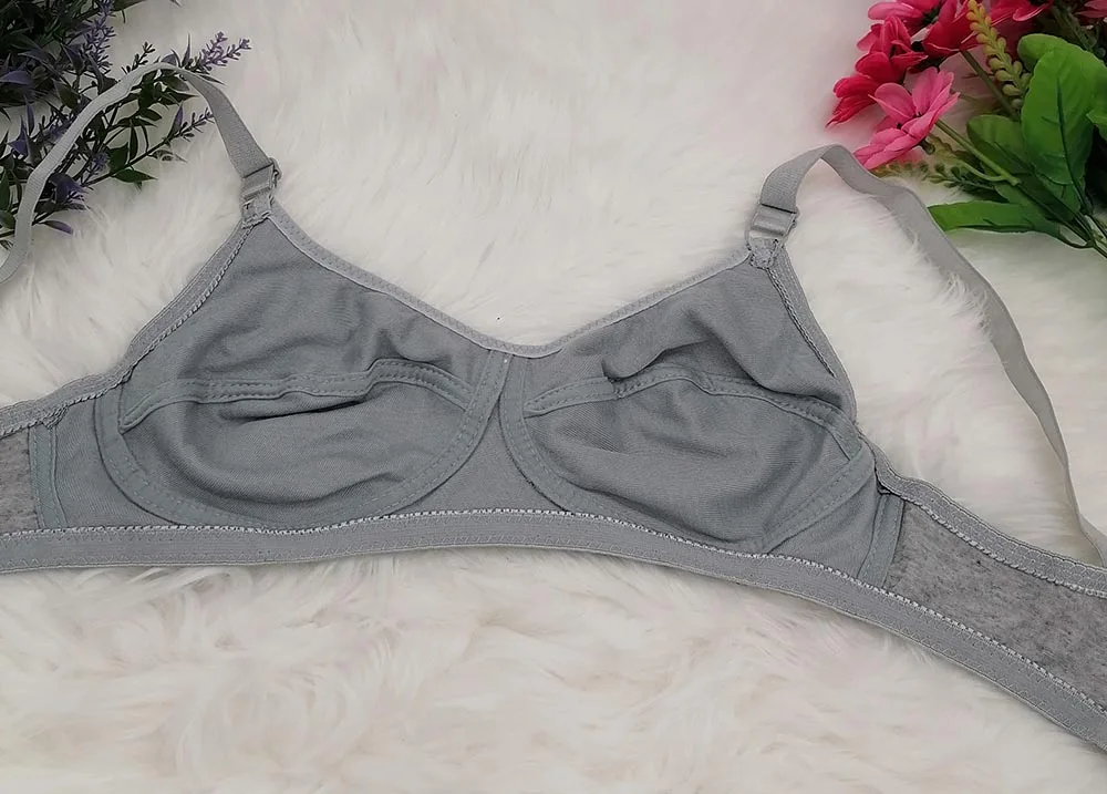 Sujetador sin aros para mujer, sujetadores de algodón sin costuras para realzar, bralette de algodón cómodo, ropa interior para mamá, lencería sexy de talla grande 36-46 C32