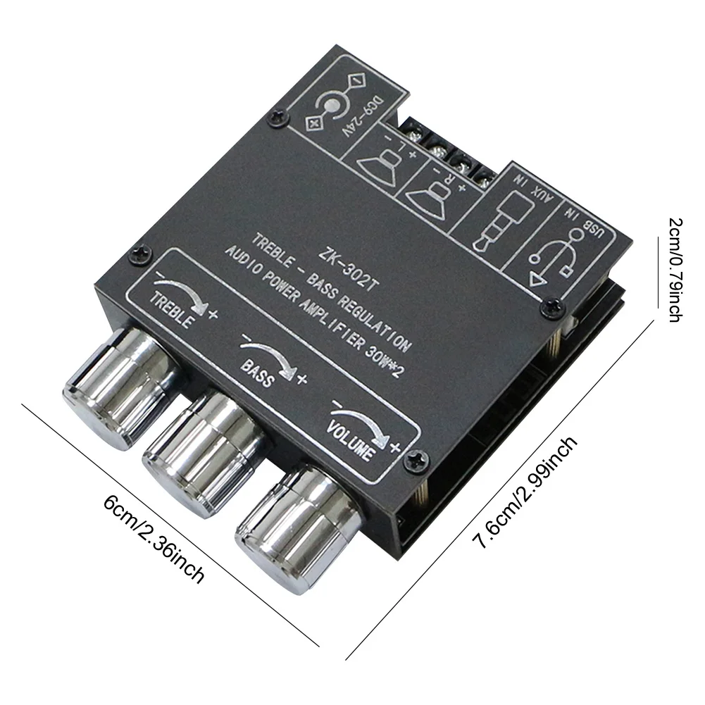 Bluetooth-Kompatibel 5,1 High Power Audio Stereo Verstärker Bord 2X30W 2 Kanal Bass Sound AMP Audio Power verstärker Modul