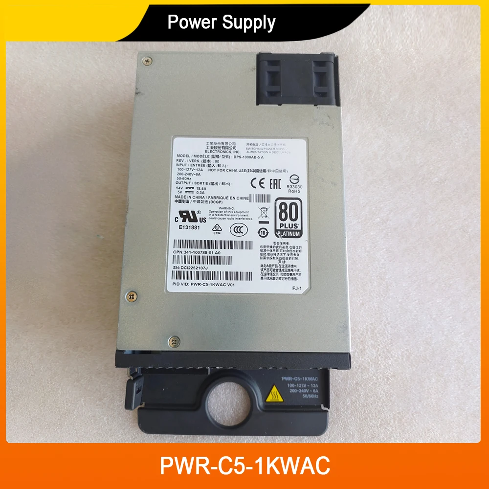 PWR-C5-1KWAC For Cisco C9200 Series Power Supply