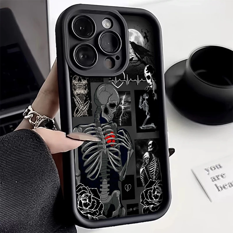 Creative Skull Print Phone Case For Honor X9C X9A X8C X8B X8A X8 X7A X6B Magic 6 5 400 Lite 300 200 Shockproof Soft Bumper Cover