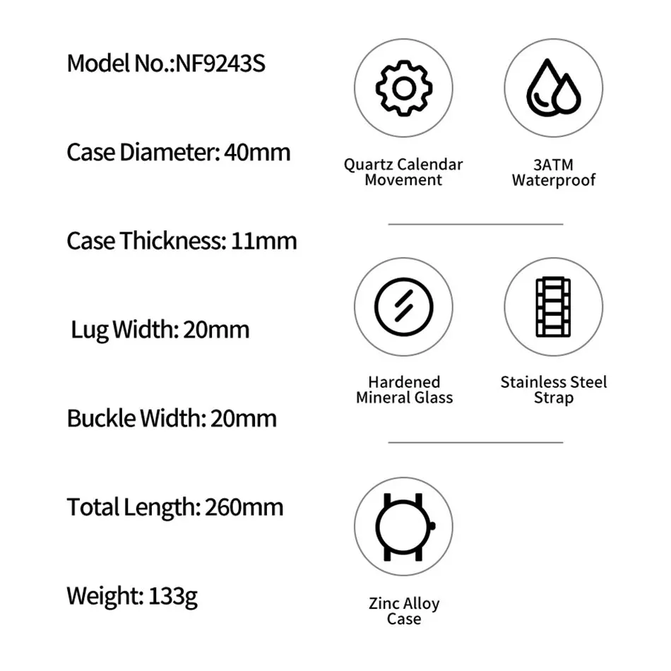 NAVIFORCE, relojes de marca de lujo para hombre, relojes de pulsera deportivos militares para hombre, reloj de cuarzo de acero completo, reloj de negocios resistente al agua para hombre