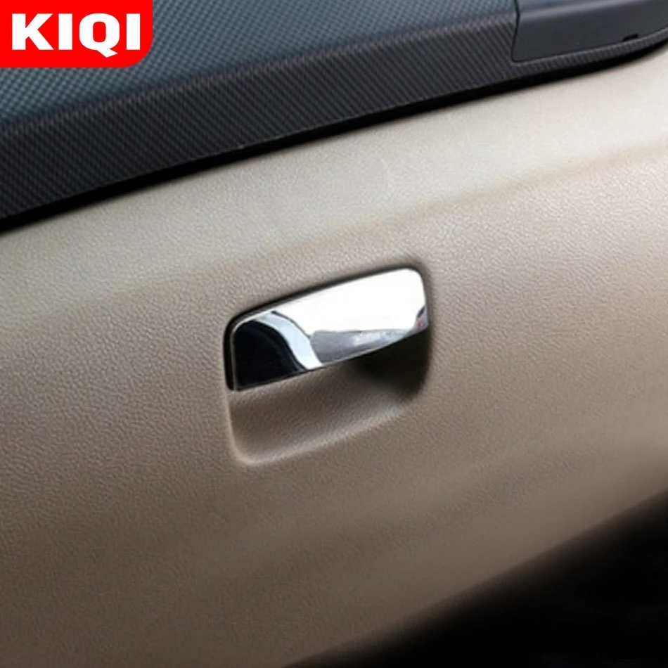 ABS Chrome Car Interior Glove Box Door Handle Decoration Trim Glovebox Cover Sticker for Hyundai Verna Solaris Accessories