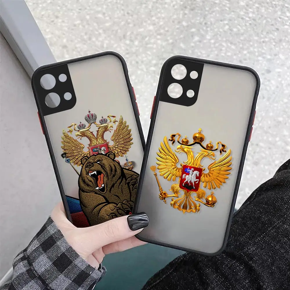 Russia Russian Flags Emblem Matte Clear Phone Case for OPPO RENO 8 8T 7Z 7 6Z 6 5 4 3 PRO PLUS Black Silicone Case Coque Cover