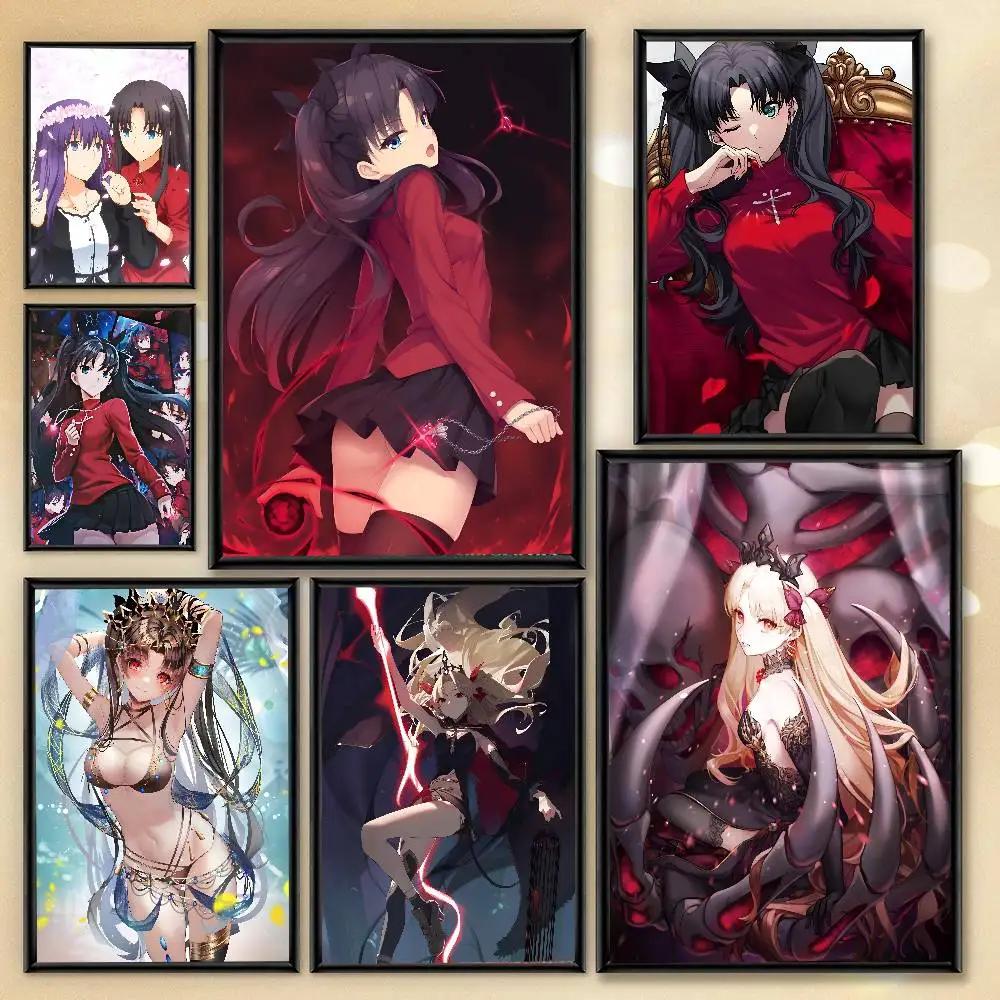 Anime Fate Stay Night Toosaka Rin Poster Art With Prints Home Bedroom Living Room Decoration Gift