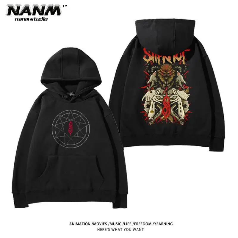 SLIPKNOT Slipknot Hooded Sweater Women\'s AutumnWinter Metal Rock Punk Style Printed Fleece Casual Top