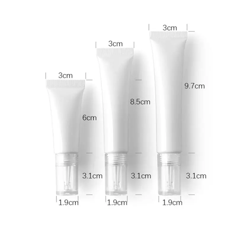 10/15/30g 화장품 소프트 튜브 선 스크린 크림 로션 리퀴드 파운데이션 리필 용 병 히알루 론산 드로퍼 빈 병