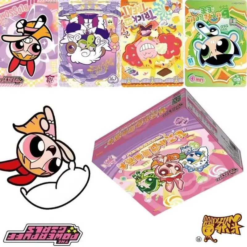 KAYOU Authentic New THE POWERPUFF GIRLS Series Collectible Cards Blossom Candy Bag Collection Cards Anime Peripheral Toys Gifts