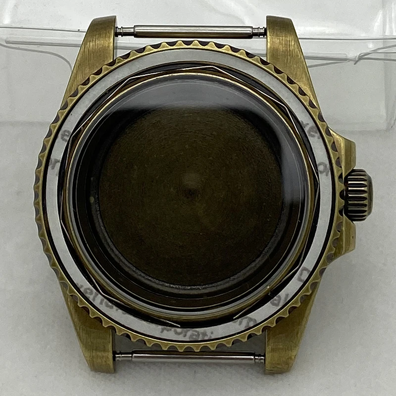 

40mm Retro Bronze Watch Cases Sapphire Crystal Glass For GMT/SUB Seiko NH34 NH35 NH36 NH38 Movement 28.5mm Dial 20ATM Waterproof