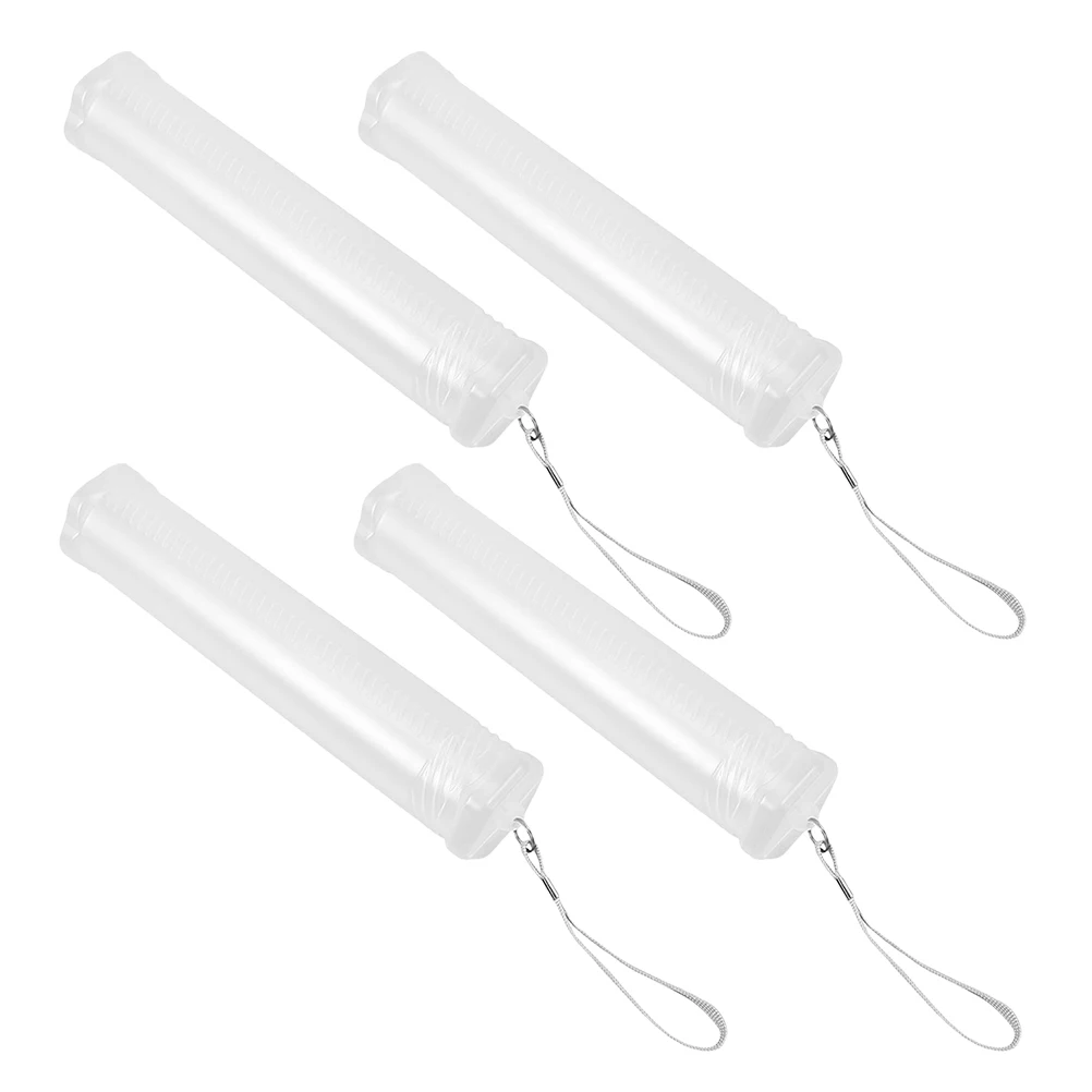 4pcs Transparent Retractable Pen Holder Paintbrush Storage Containers Multifunction Adjustable Length Efficient Storage Marker