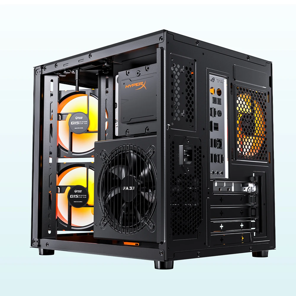 PADO YL Pc Case Sea view Room M-ATX Desktop Computer Main Chassis Without A-pillar Double-Sided Tempered Glass PC gamer cabinet