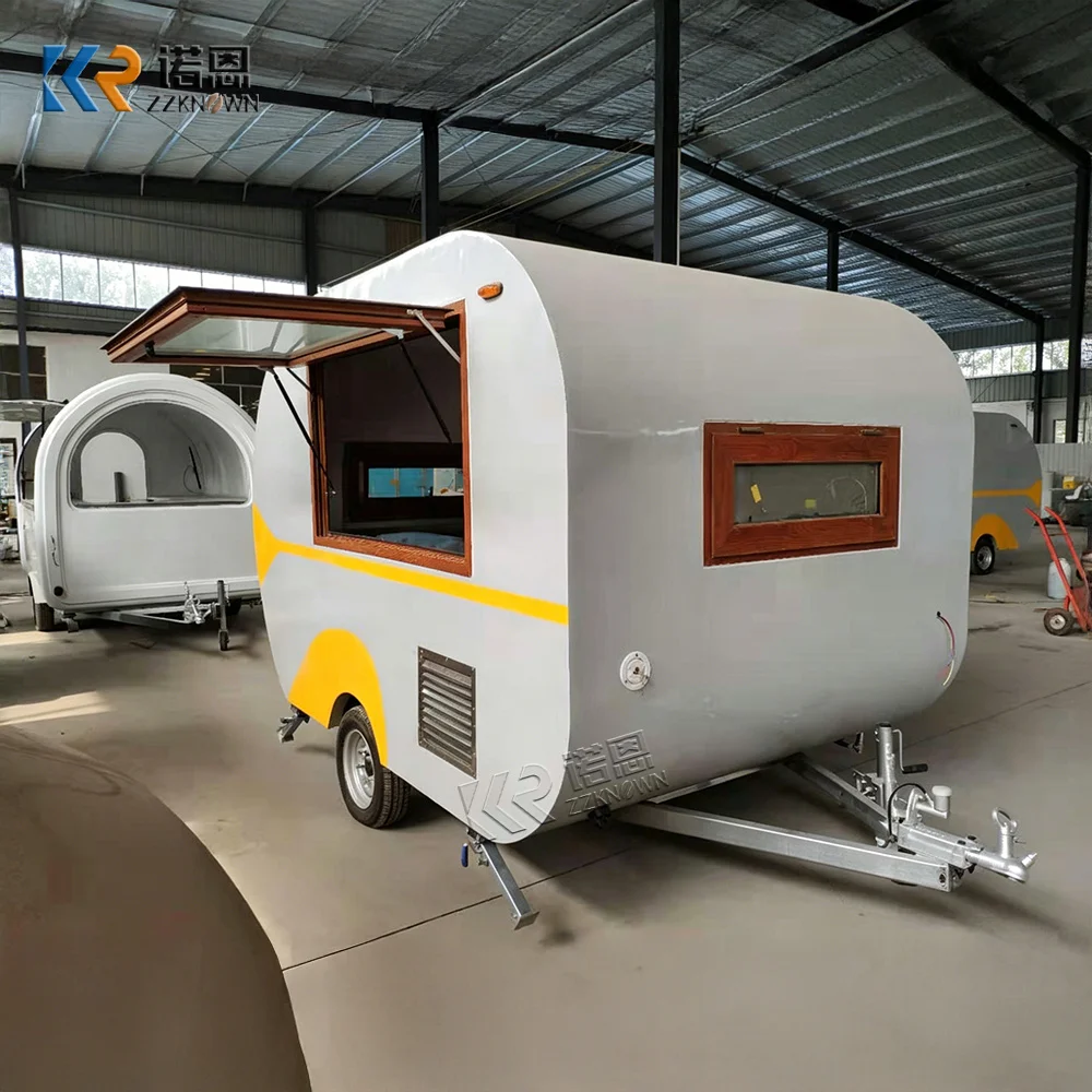 

Stainless Steel Ice Cream Food Truck with Full Kitchen Equipment Food Truck Trailer Trailers Mobile Food Cart
