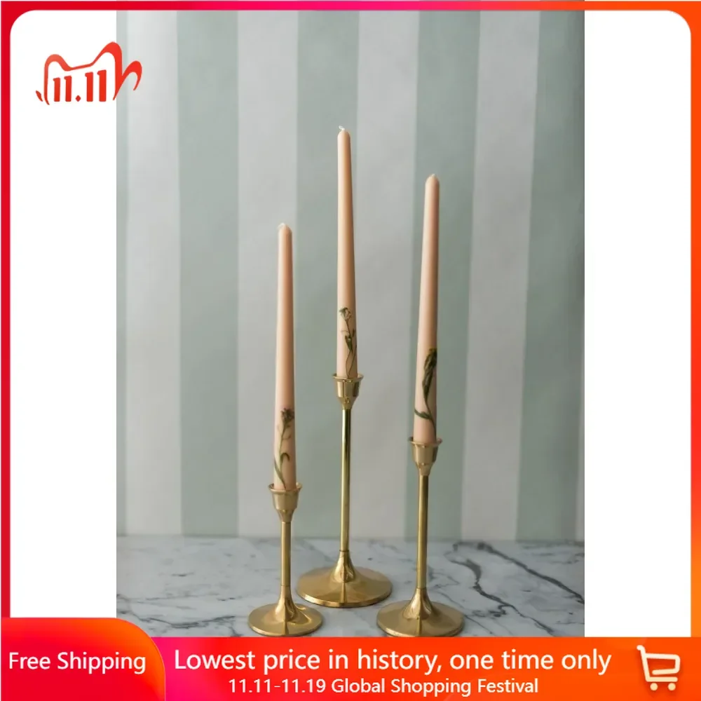 

Brass Candlesticks Set of 3, Vintage Candlesticks - Simple Candlesticks, Minimal Candlesticks, Weddings