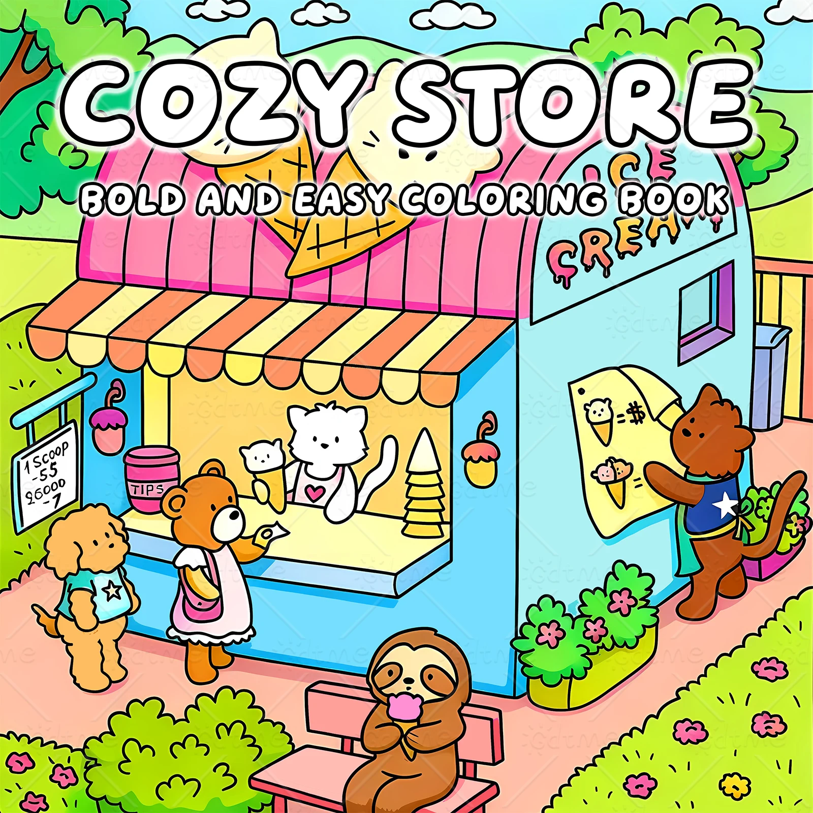 COZY STORE Coloring Book for Adults Featuring Cute Cozy Daily Activities for Relaxation (Cozy Spaces Coloring)