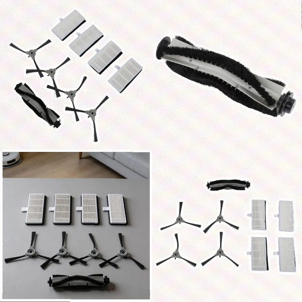 Replacement Parts Kit For Polaris PVCR 4105 For IQ Home For Aqua Vacuum Cleaner With 4 Filters 4 Side Brushes And Main Brush