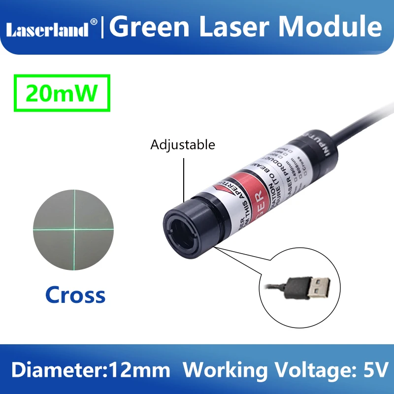 Rot-Grün-Punkt-Linien-Kreuz-Lasermodul Laserkopf für Quilting Laser-Stoffmarkierung Positionierer