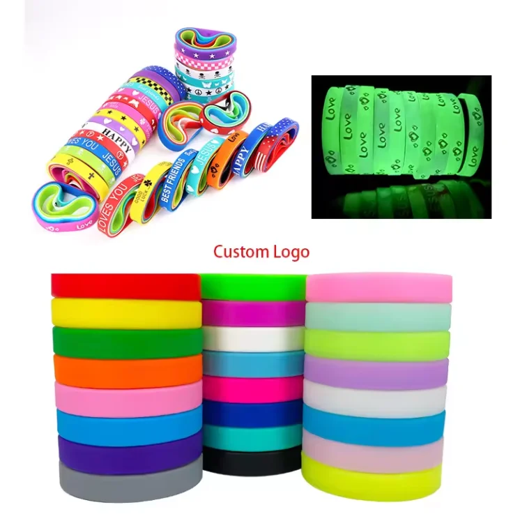 Imagem -02 - Pvc Rubber Silicone Wristband com Logotipo Personalizado Evento Wrist Bands