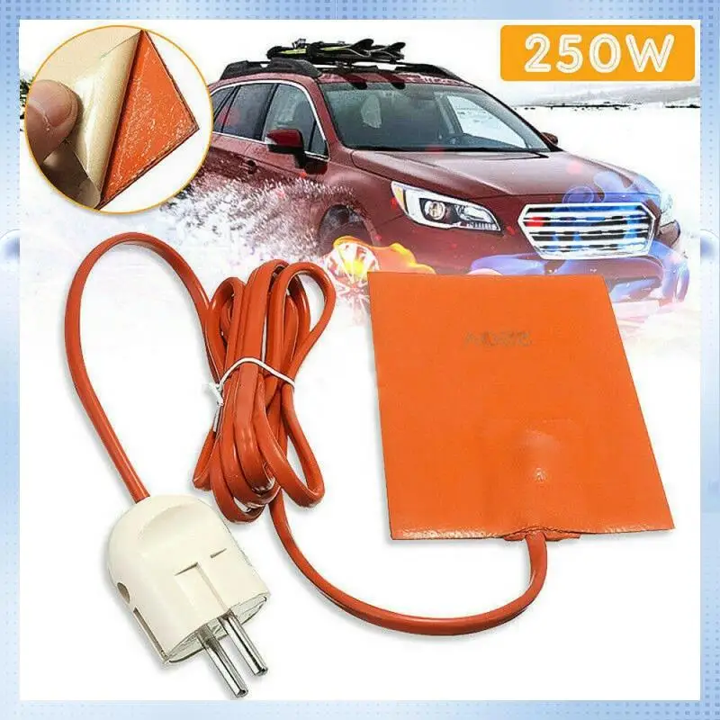 

NEW-15X20cm 220V 300W Car Engine Oil Pan And Fuel Tank Heating Pad Silicone Heating Pad Water Tank Heating Pad With EU Plug