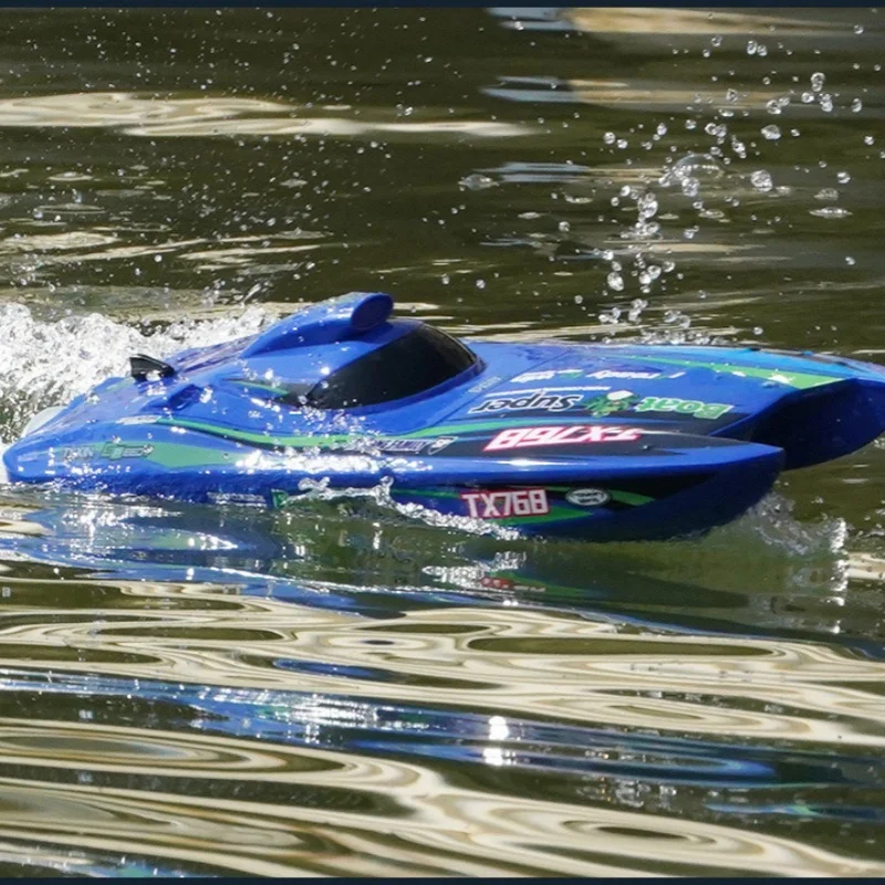 Bateau télécommandé sans balais pour garçons, hors-bord à jet Vortex, eau longue portée, jouet électrique, course à grande vitesse, cadeau