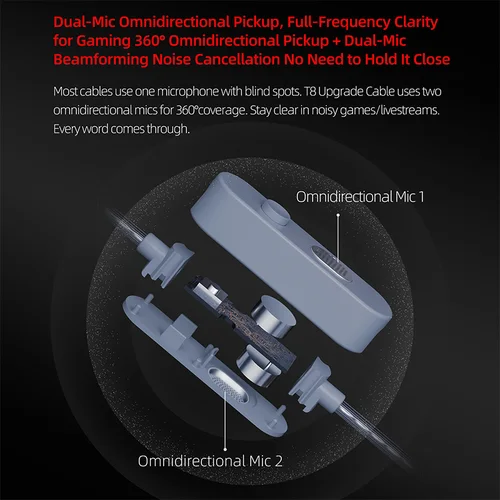 Imagen 2 del producto Cable de actualización KZ T8, sintonización electrónica de 8 engranajes, Cables de actualización chapados en plata, Pin de 0,78mm, enchufe de 3,5mm para EDX Pro AS16 Pro PRX Zenith