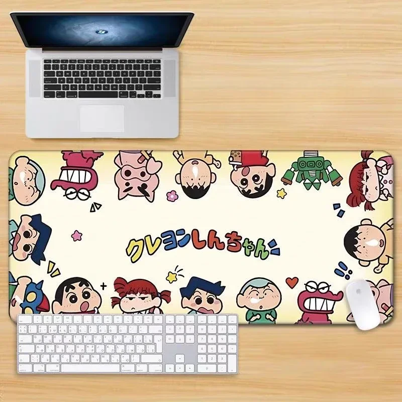 Oversized Cute Animation Two-dimensional Office Computer Keyboard Pad High Quality Printed Crayon Shin-chan​​ Leather Mouse Pad