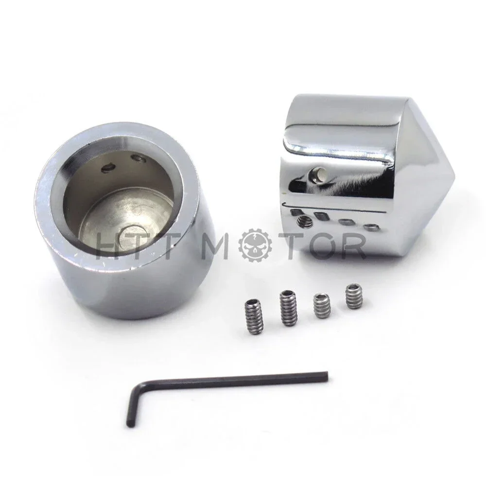Chrome Front Axle Nut Cover Cap for Harley Softail Dyna V-Rod Touring Trike Motorcycle Accessories