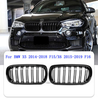 Car Front Bumper Hood Kidney Grill Racing Grilles Replacement Diamond Style For BMW X5 X6 2014-2019 F15 F16 Grill Accessories