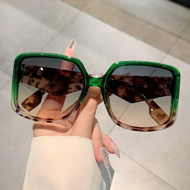 Vintage Big Frame Y2K Square Sunglasses Women For Men Sun Glasses Luxury Brand Designer Punk Popular Driving Pink Eyewear UV400