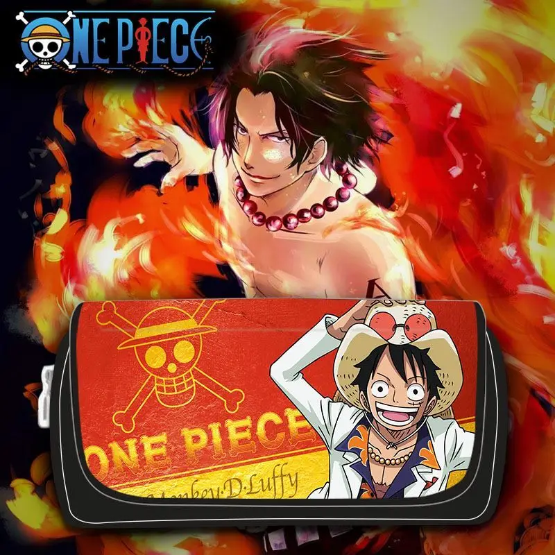 

One Piece Anime Luffy Pencil Case Large Capacity Student Stationery Bag