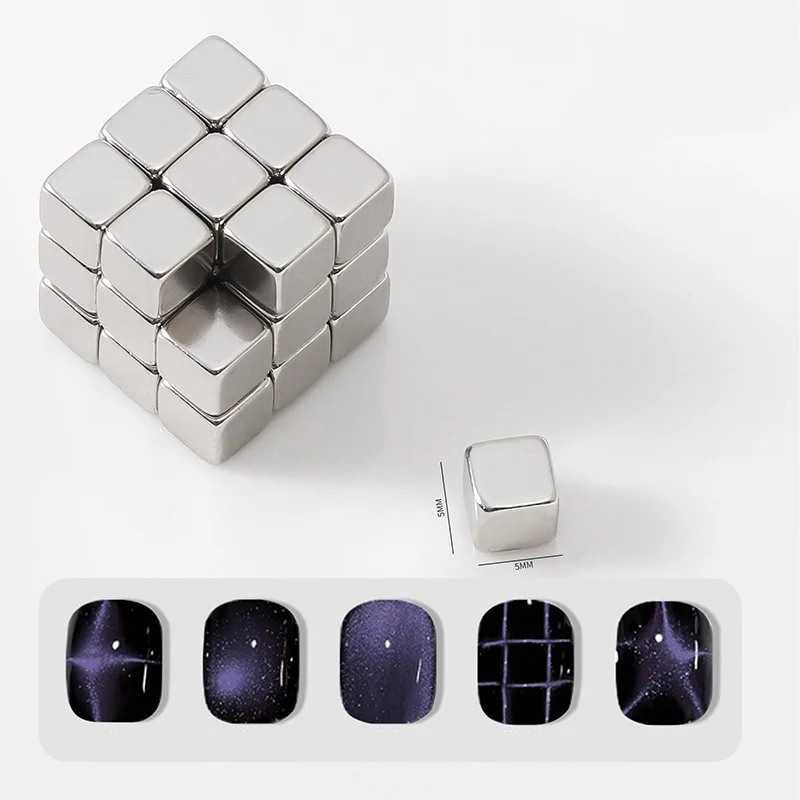 Multi-function Cube Magnet Nail Art Cat Eye Chessboard Starlight Nail UV Magnetic Attraction Magnets Set 27pcs Manicure DIY Tool