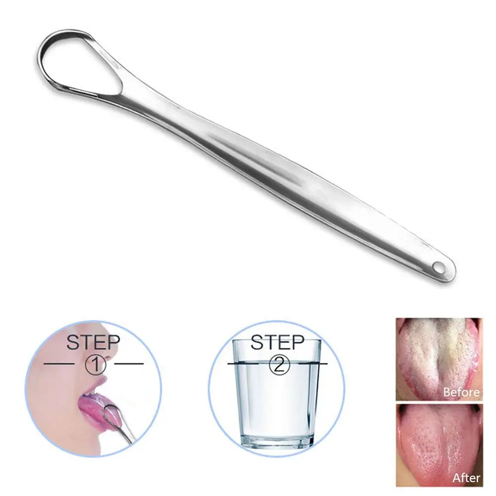 Oral Tongue Cleaner Remove Bad Breath Coating Cleaner Mouth Brush Tongue Scraper Oral Care Cleaning Brush Oral Hygiene