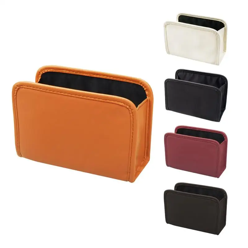 Car Door Storage Bag Interior Auto Door Organizer Bag For Drink Waste Card Key Sunglasses Holder Pu Leather Storage Bag