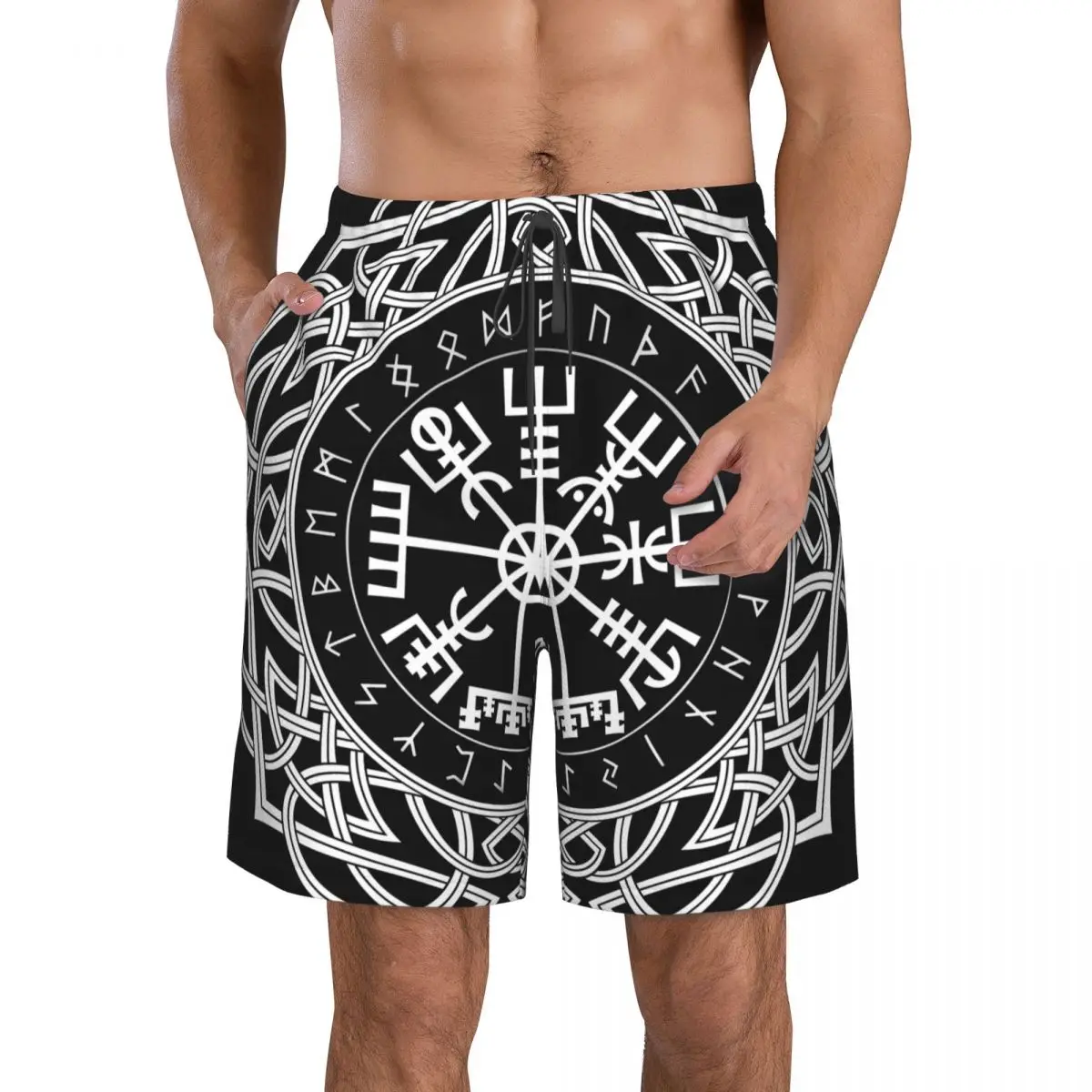 Norse Nordic Viking Celtic Quick Dry Swimming Shorts For Men Swimwear Swimsuit Swim Trunk Bathing Beach Wear