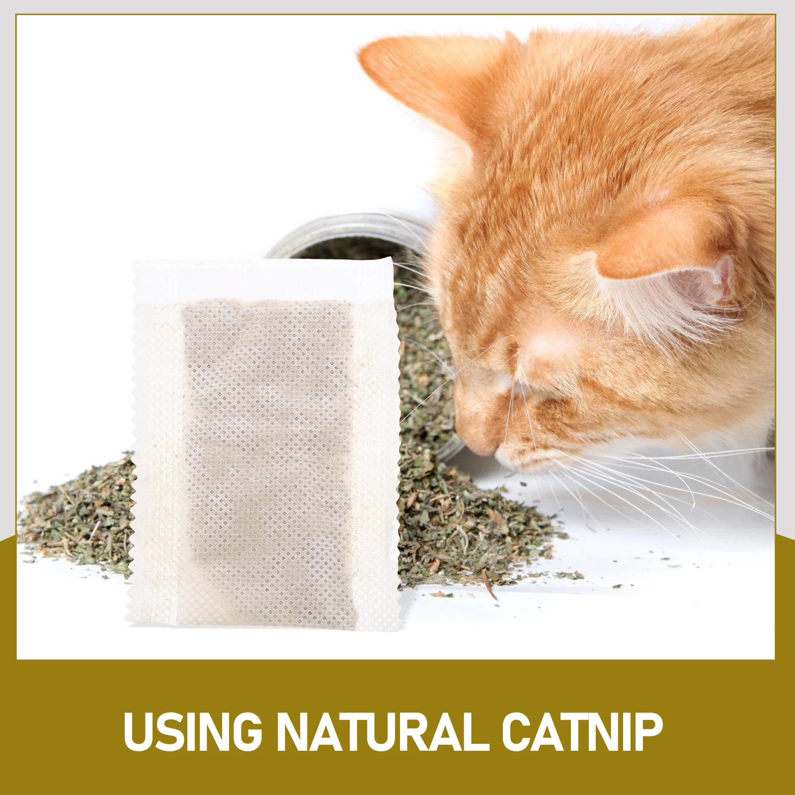 

10 Pcs Catnip Tea Kitten Water Bags Silver Toy Replacement Teabag Multipurpose Indoor Outdoor Cat Grass Pet Accessories