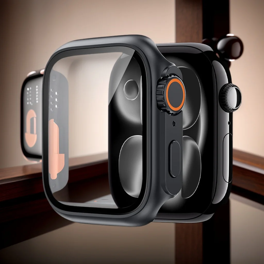 Displayschutzfolie für Apple Watch 11 10 46 mm 42 mm, aufgerüstet auf Ultra 3 PC-Abdeckung + gehärtetes Glas, Zubehör für iWatch Series 11