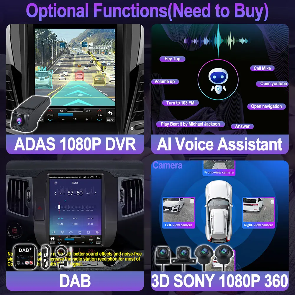 لهوندا سيفيك 9 FB FK FD 2011-2015 9.7 بوصة 7862S أندرويد 13 راديو السيارة تسلا نمط الوسائط المتعددة 4G CarPlay السيارات لتحديد المواقع نافي ستيريو #4