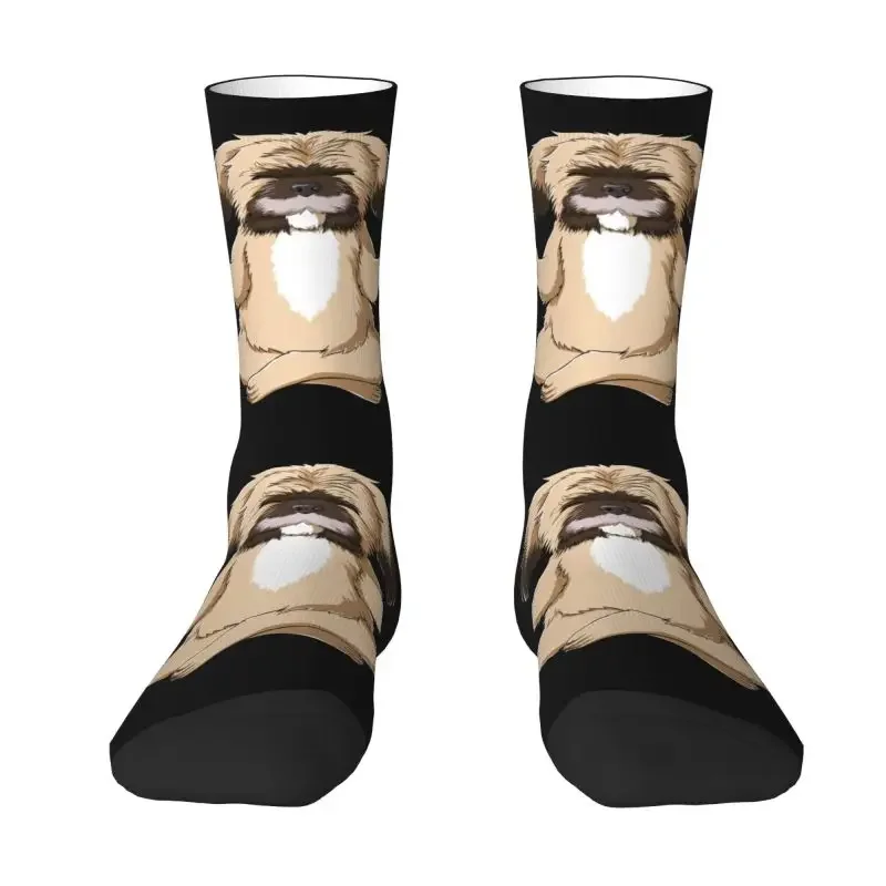 

Novelty Printing Meditation Yoga Shih Tzu Dog Socks for Men Women Stretchy Summer Autumn Winter Pet Puppy Crew Socks